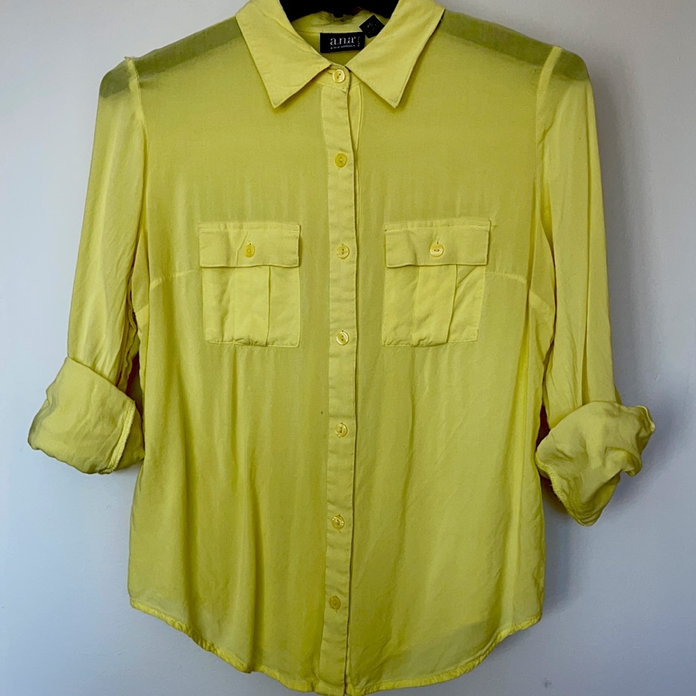 Petite long sleeve button down shirt